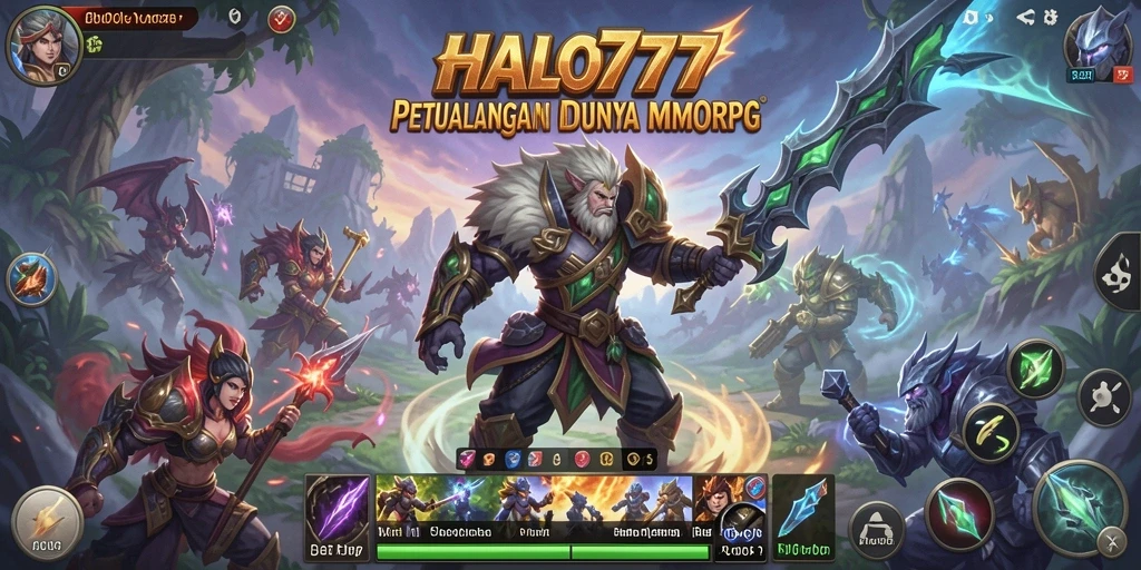 Tampilan gameplay seru HALO777 dalam dunia MMORPG.