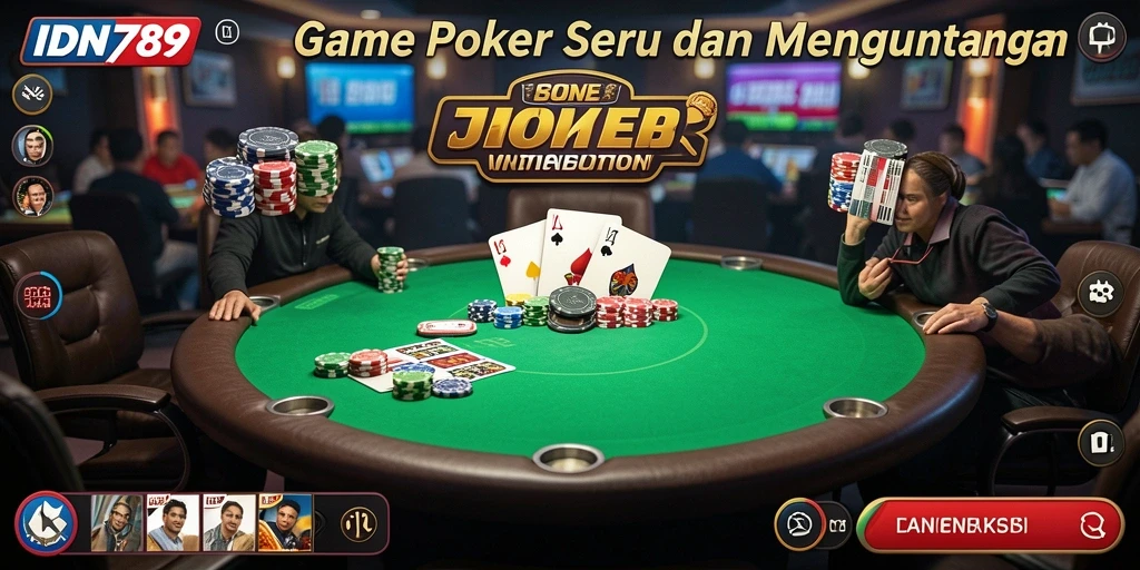 Gameplay menarik dari IDN789 dengan atmosfer poker yang seru.