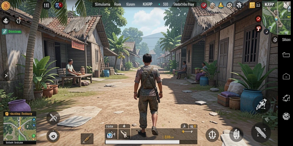 Tampilan gameplay KKRP yang menggambarkan kehidupan sehari-hari.