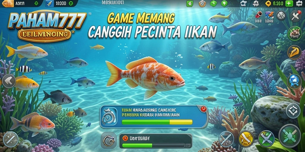 Tampilan gameplay PAHAM777 yang menarik saat menangkap ikan di laut.