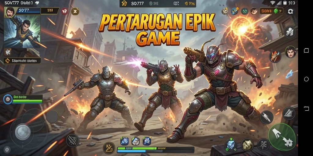 Screenshot gameplay SOV777 menampilkan aksi pertarungan yang mendebarkan.